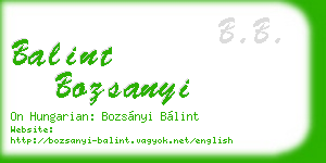 balint bozsanyi business card